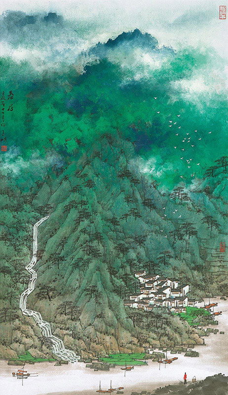 318,318艺术,当代艺术,原创艺术,艺术收藏,国画,宋玉明,《春居》