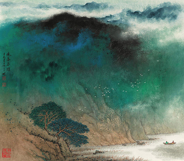 318,318艺术,当代艺术,原创艺术,艺术收藏,国画,宋玉明,《晓暮春烟》