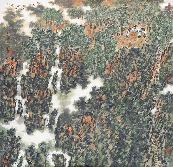 318,318艺术,当代艺术,原创艺术,艺术收藏,国画,陈向迅,《暮归图》