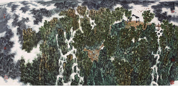 318,318艺术,当代艺术,原创艺术,艺术收藏,国画,陈向迅,《清音图》