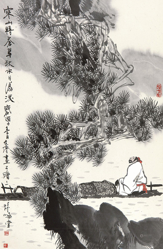 318,318艺术,当代艺术,原创艺术,艺术收藏,国画,梁文博,《泛舟图》