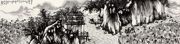 318,318艺术,当代艺术,原创艺术,艺术收藏,国画,何加林,《烟沉密树苍山暝》