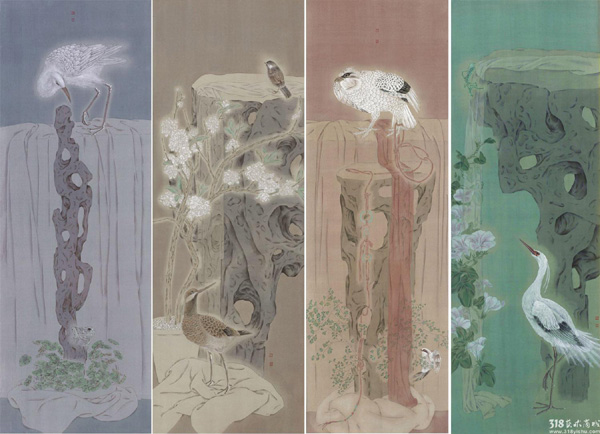 318,318艺术商城,艺术品网站,艺术品收藏,国画,王晖,《你的天空组合图》