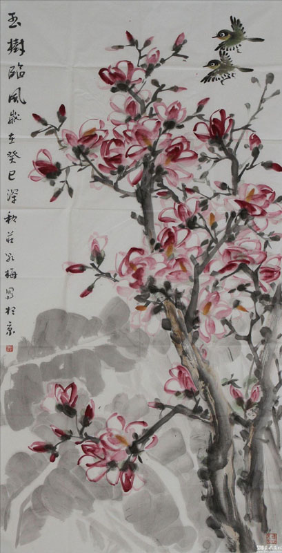 318,318艺术,艺术品网站,庄乾梅,国画,国画花鸟,《玉树临风》