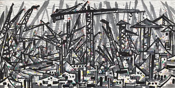 318,318艺术,艺术品网站,艺术品交易,吴冠中,油画,《交臂》