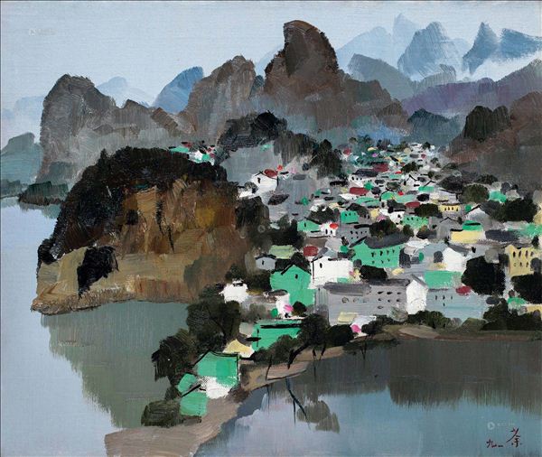 318,318艺术,艺术品网站,艺术品交易,吴冠中,油画,《桂林》